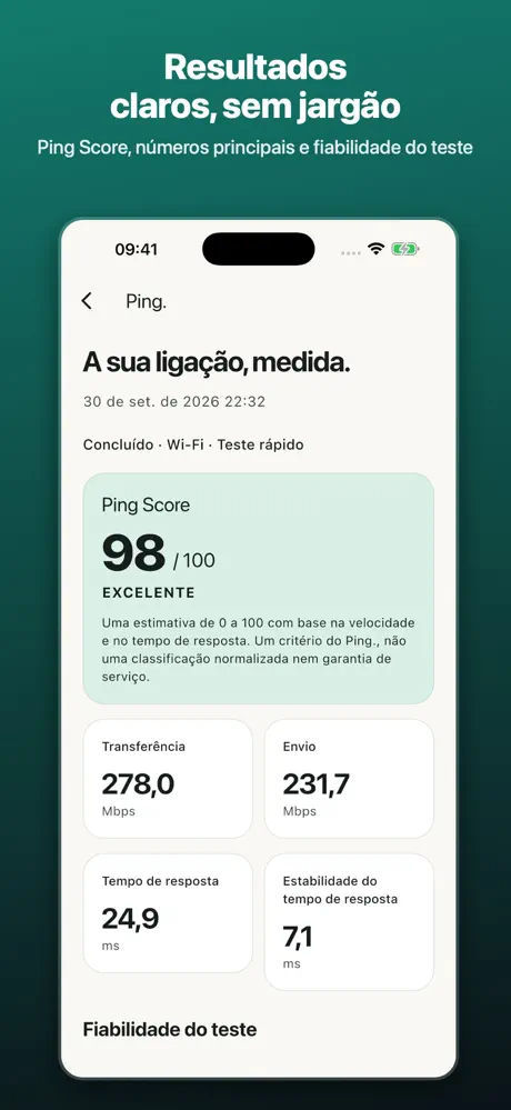Captura de tela de Ping. na App Store
