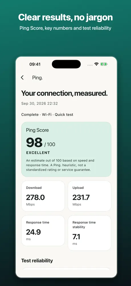 Ping. Internet Speed screenshot from the App Store