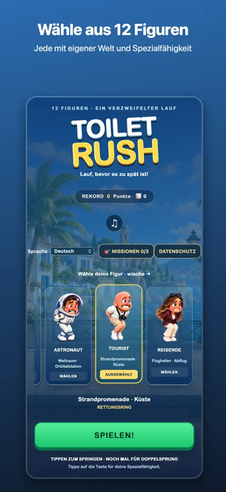 Bildschirmfoto von Toilet Rush aus dem App Store